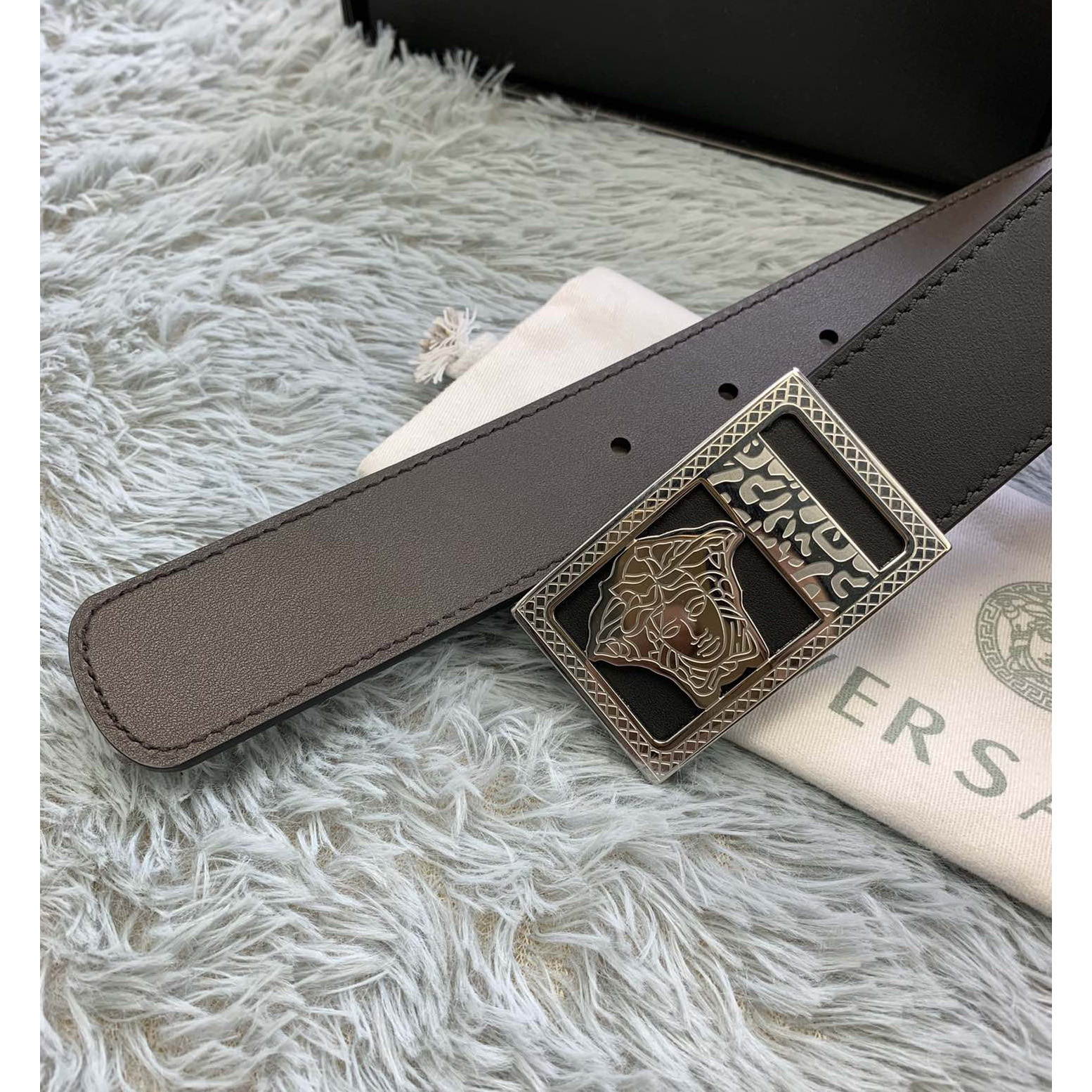 Versace Medusa Head Leather Belt  35mm - DesignerGu