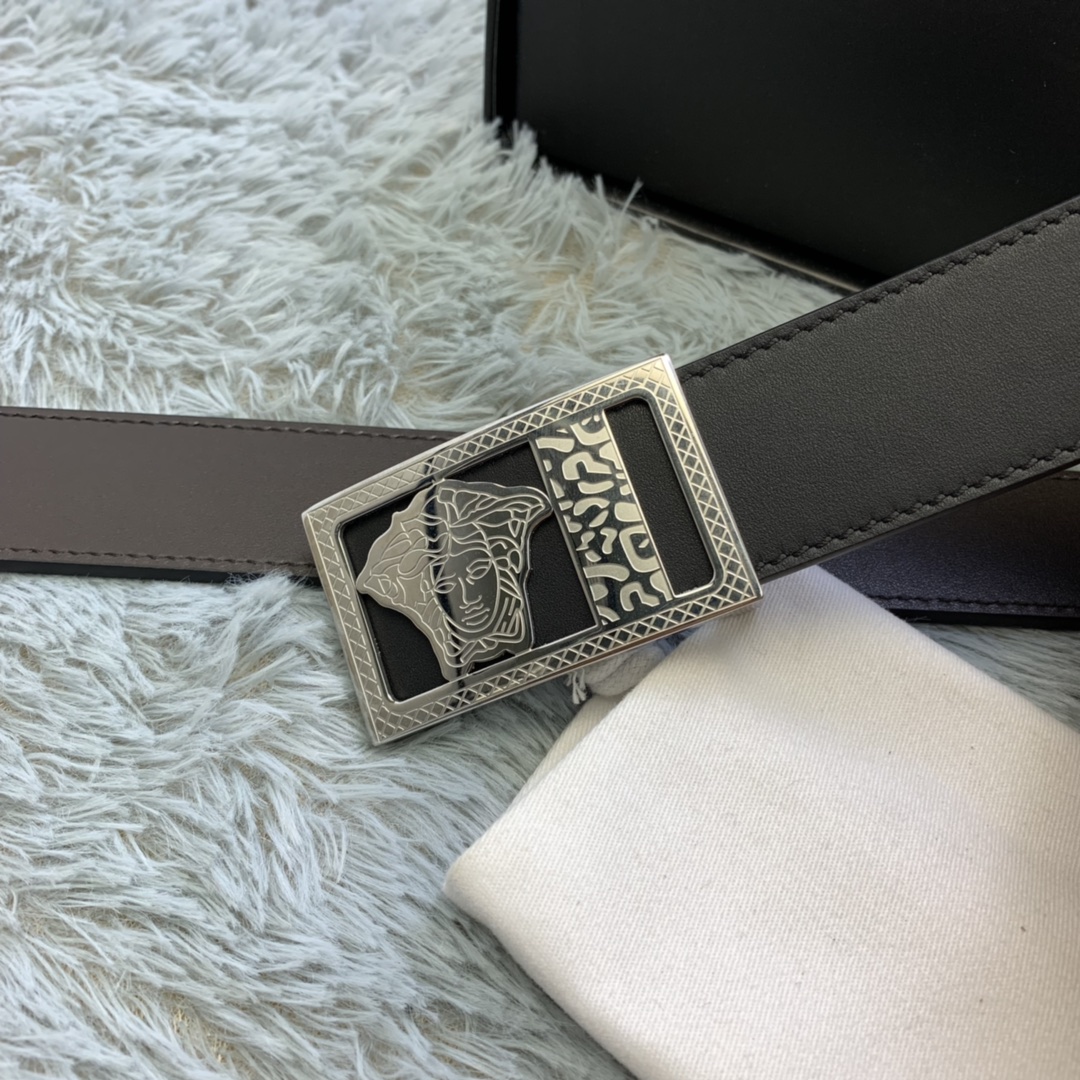 Versace Medusa Head Leather Belt  35mm - DesignerGu