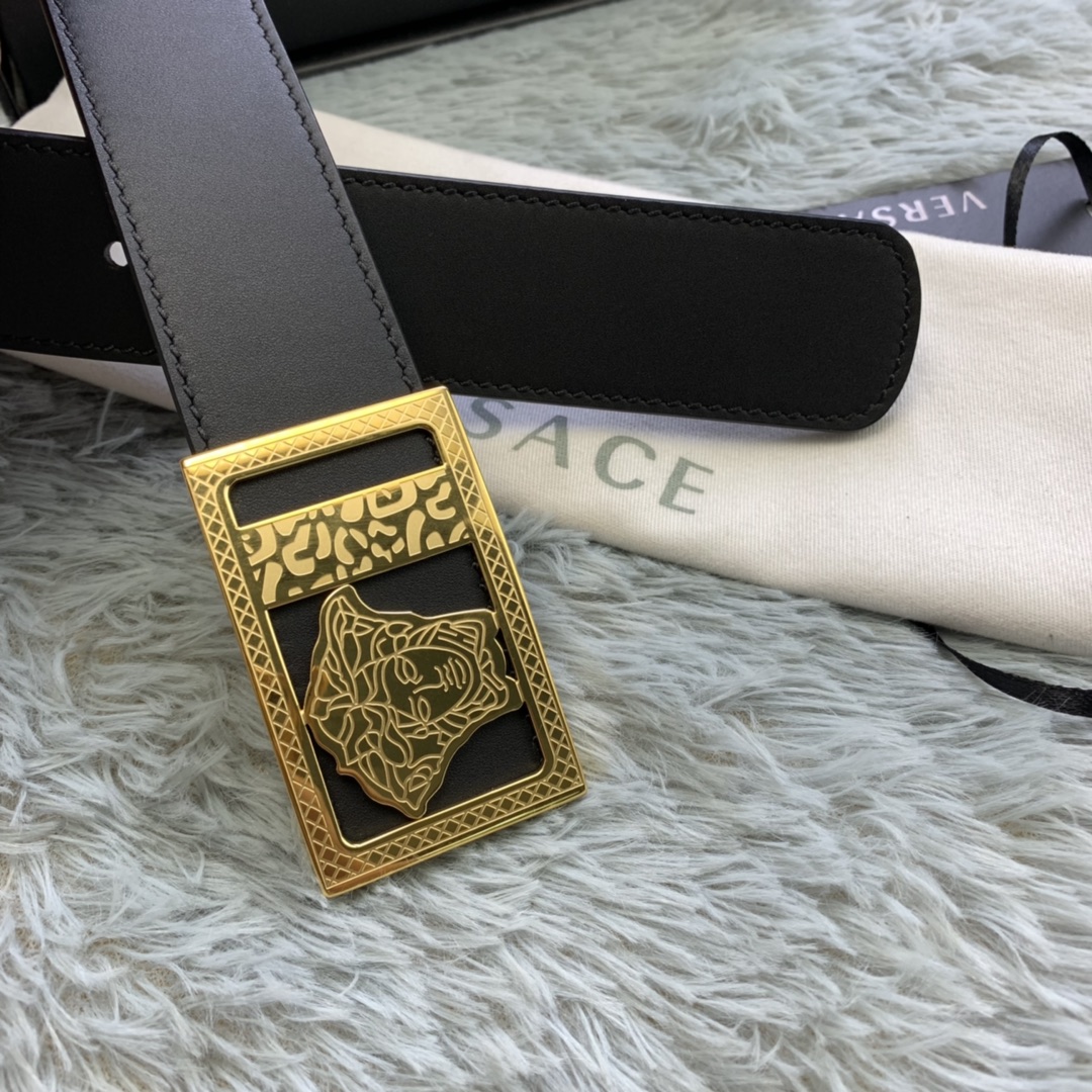 Versace Medusa Head Leather Belt  35mm - DesignerGu