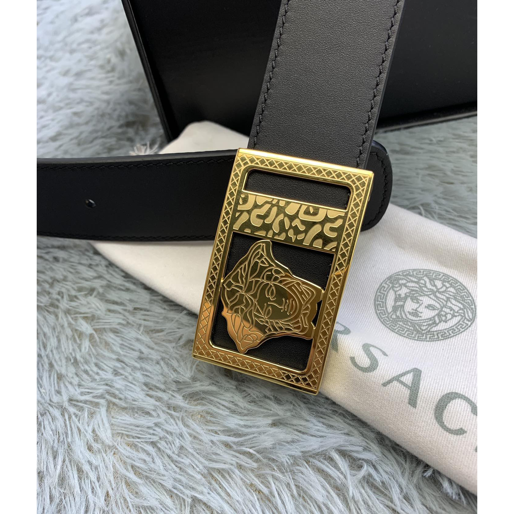 Versace Medusa Head Leather Belt  35mm - DesignerGu