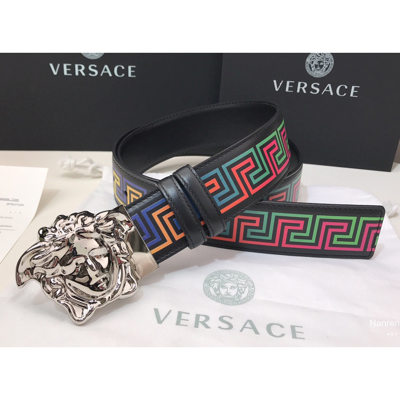 Versace Barocco Print Palazzo 40 MM Belt  - DesignerGu