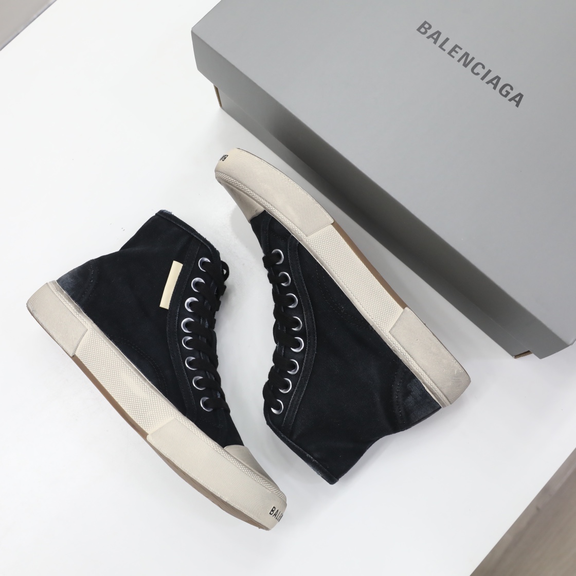 Balenciaga Men's  Paris High Top Sneaker In Black - DesignerGu