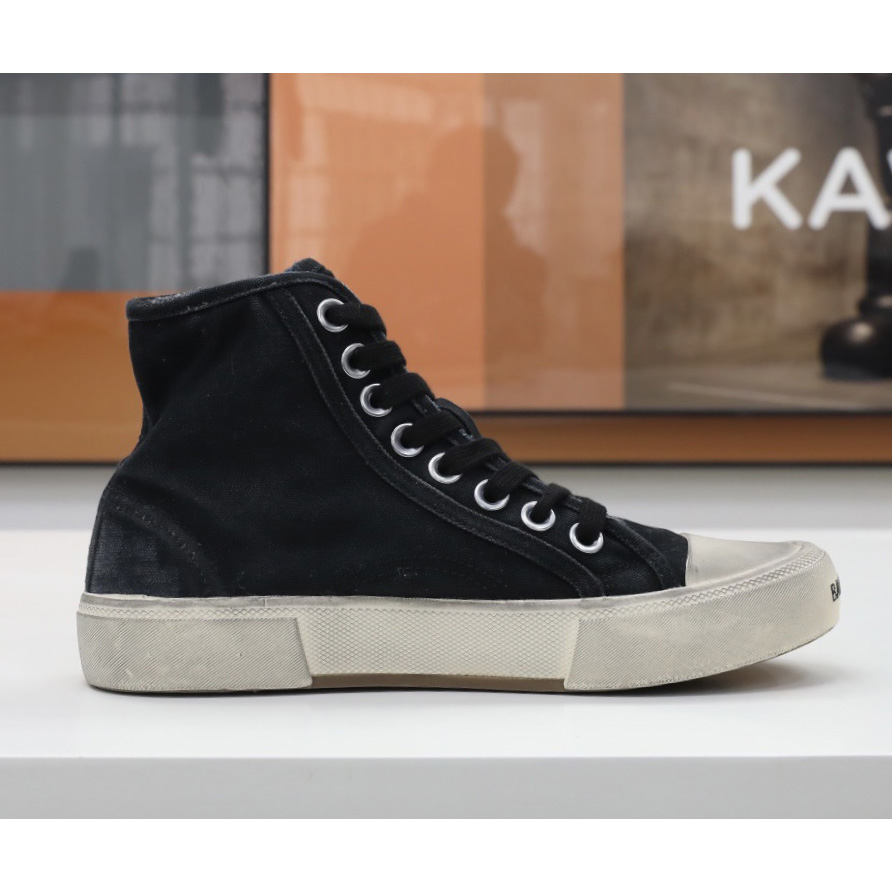 Balenciaga Men's  Paris High Top Sneaker In Black - DesignerGu