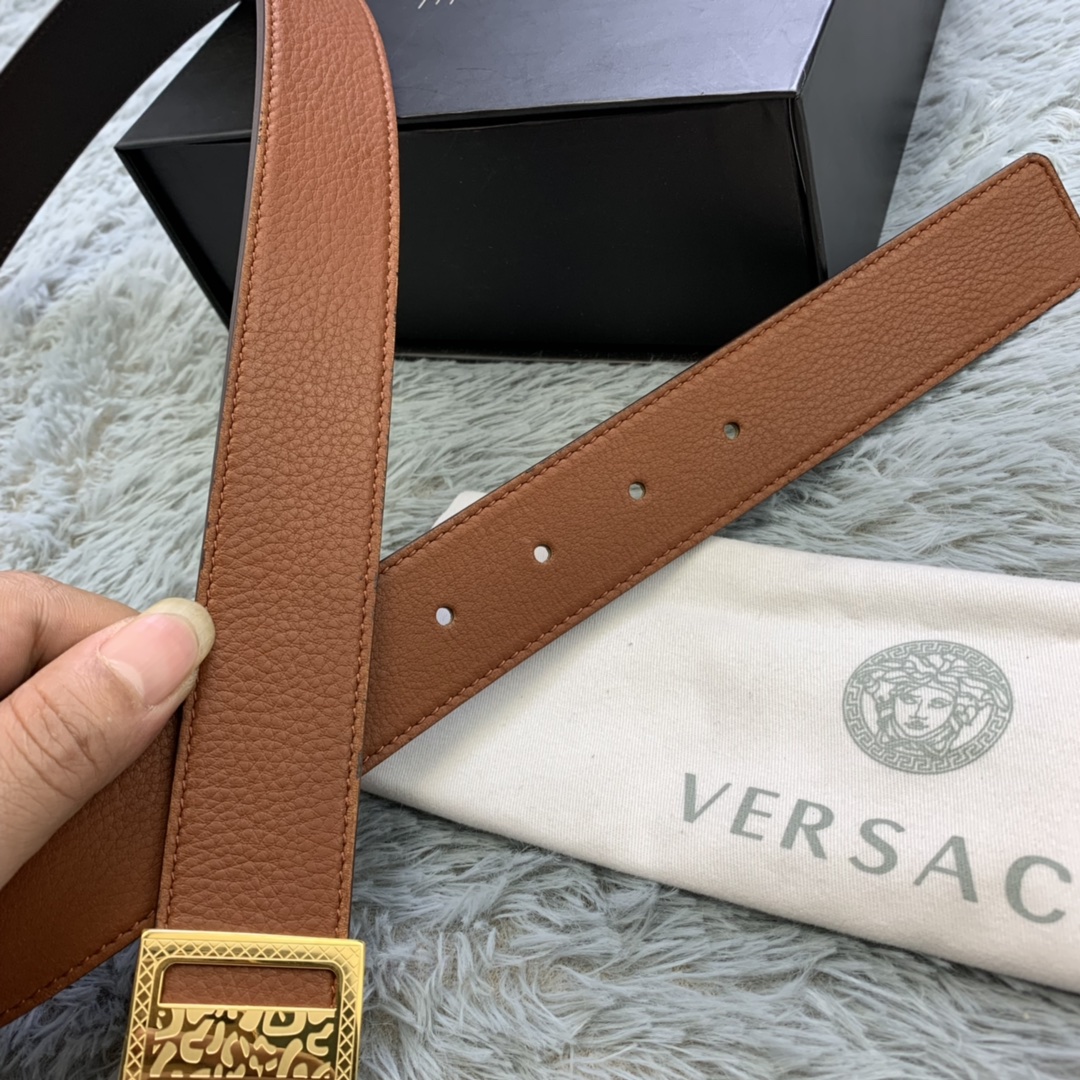 Versace Medusa Head Leather Belt  35mm - DesignerGu