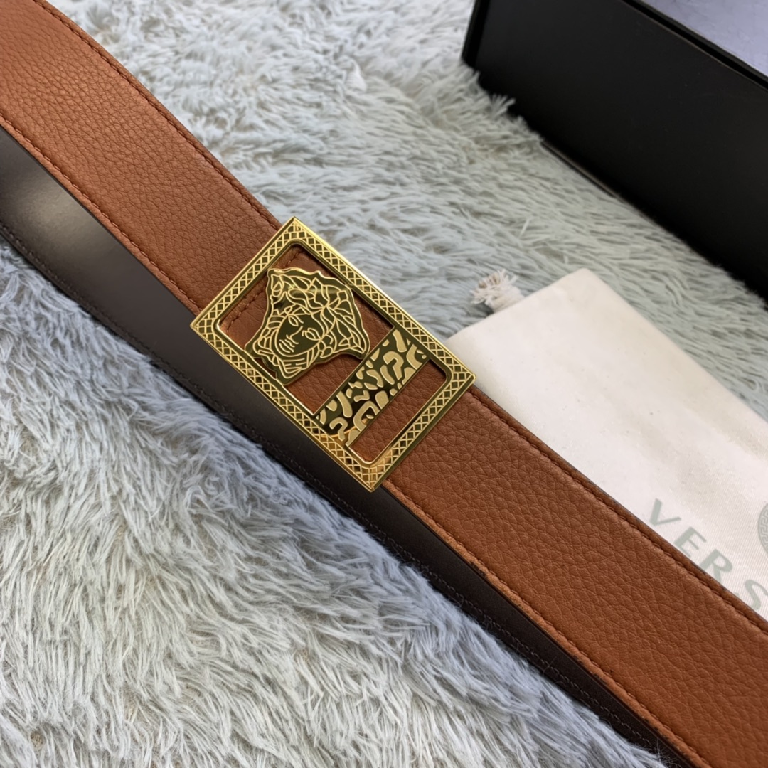 Versace Medusa Head Leather Belt  35mm - DesignerGu