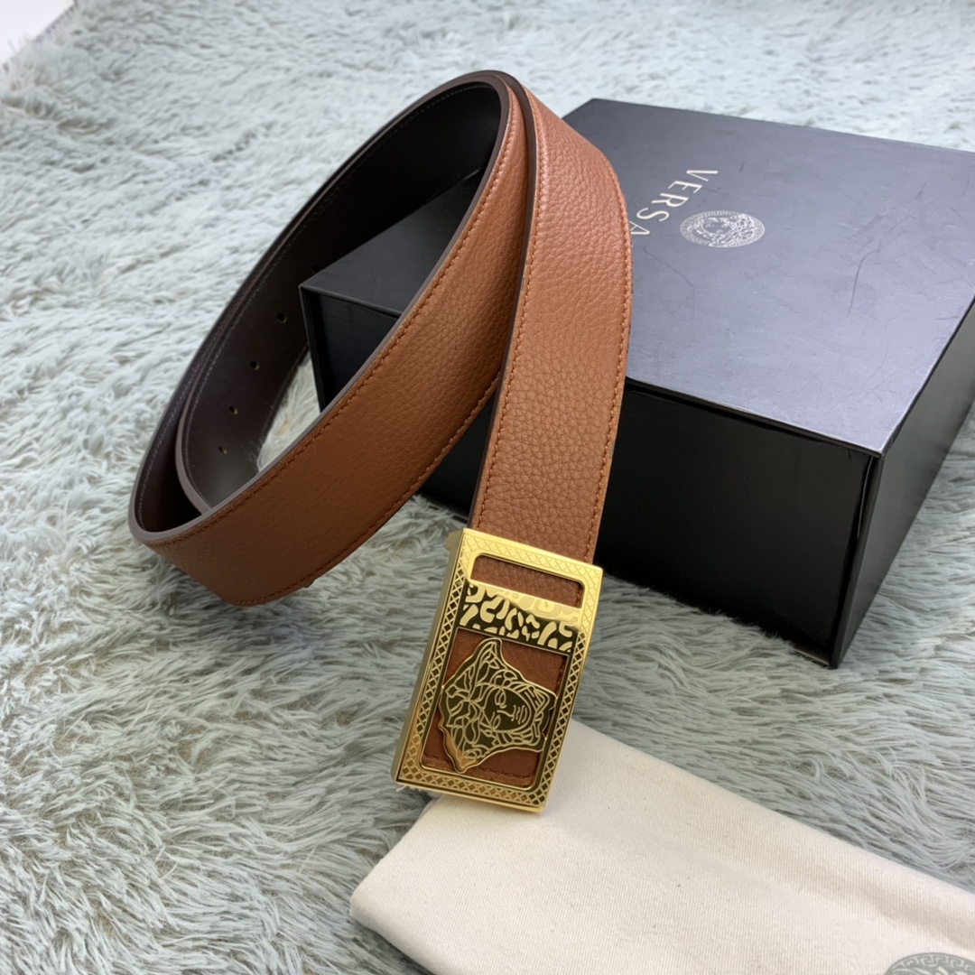 Versace Medusa Head Leather Belt  35mm - DesignerGu