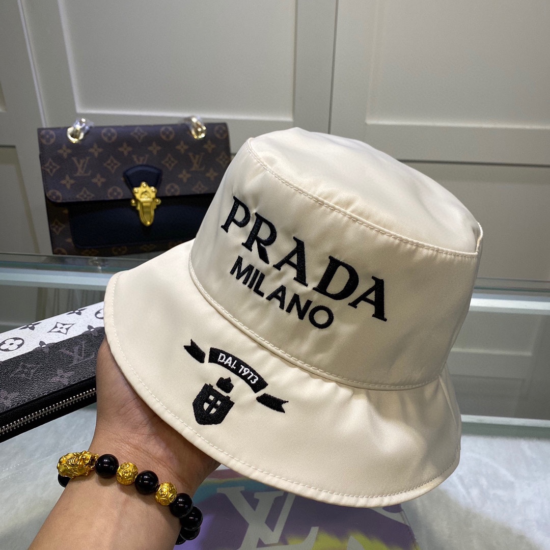 Prada Canvas Bucket Hat - DesignerGu