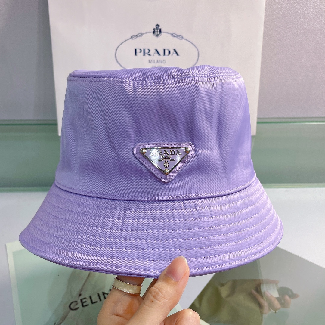 Prada Canvas Bucket Hat - DesignerGu