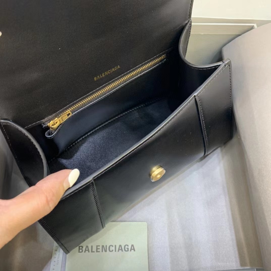 Balenciaga Logo Print Leather Handbag(23-14-10cm) - DesignerGu