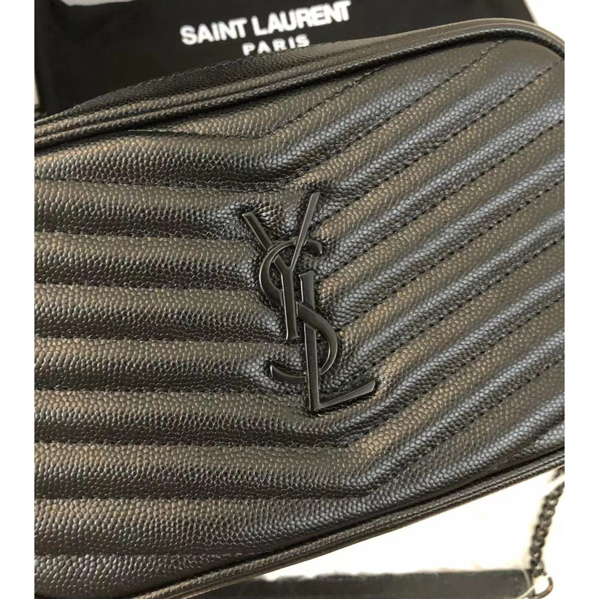 Saint Laurent Black Leather Shoulder Bag (19-10.5-5CM) - DesignerGu