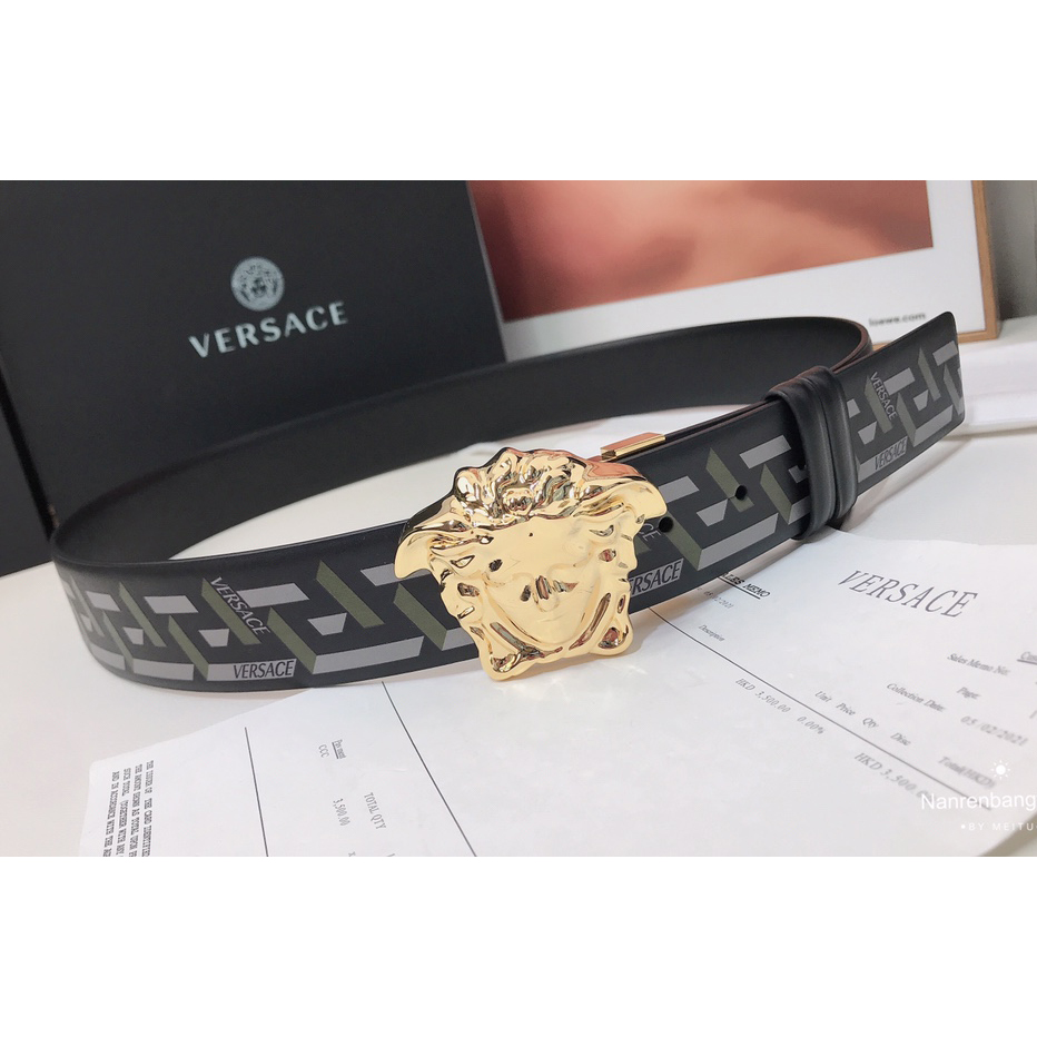 Versace La Greca Print 40 MM Belt  - DesignerGu