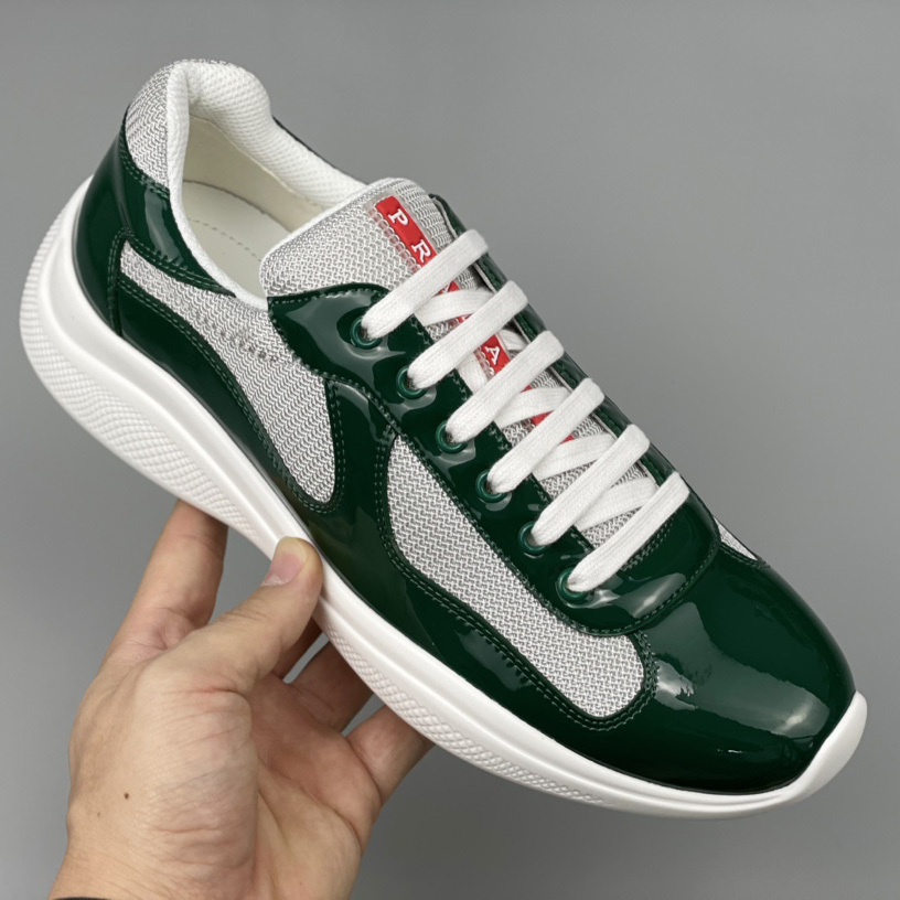 Prada Male America's Cup Sneaker In Green(Upon UK size) - DesignerGu