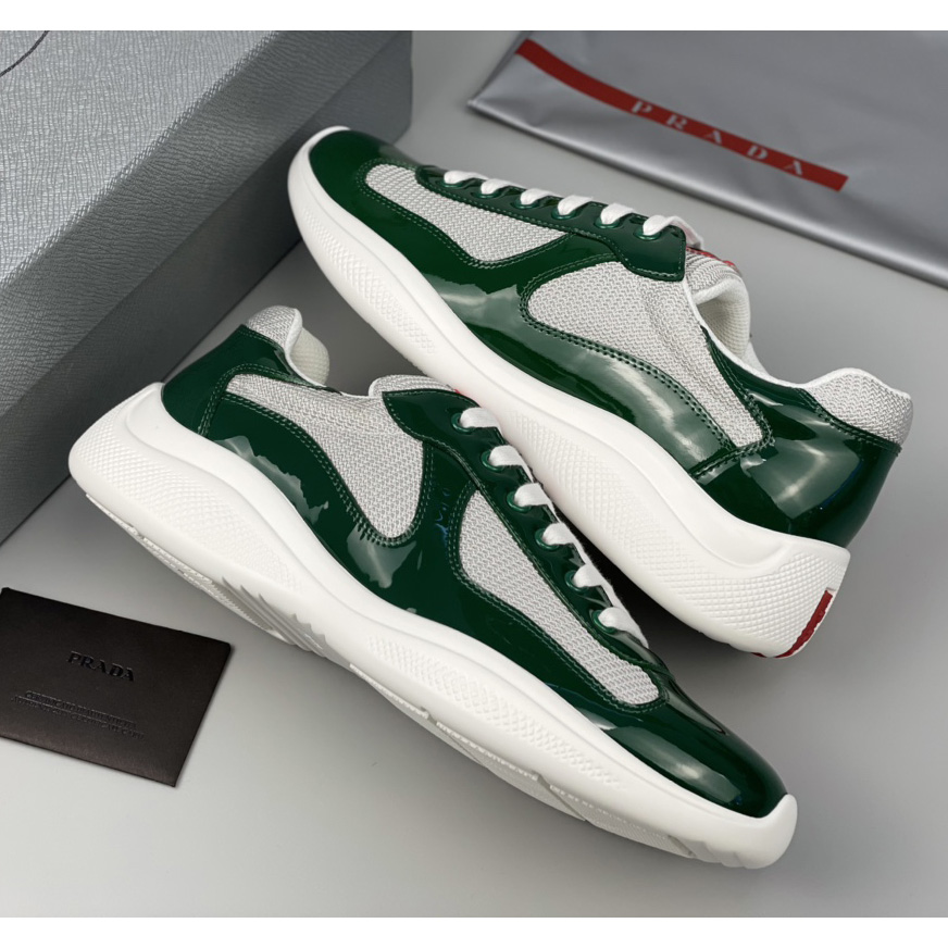 Prada Male America's Cup Sneaker In Green(Upon UK size) - DesignerGu