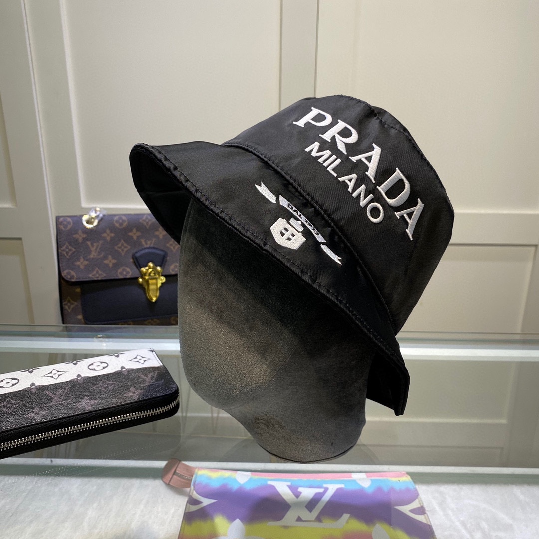 Prada Canvas Bucket Hat - DesignerGu