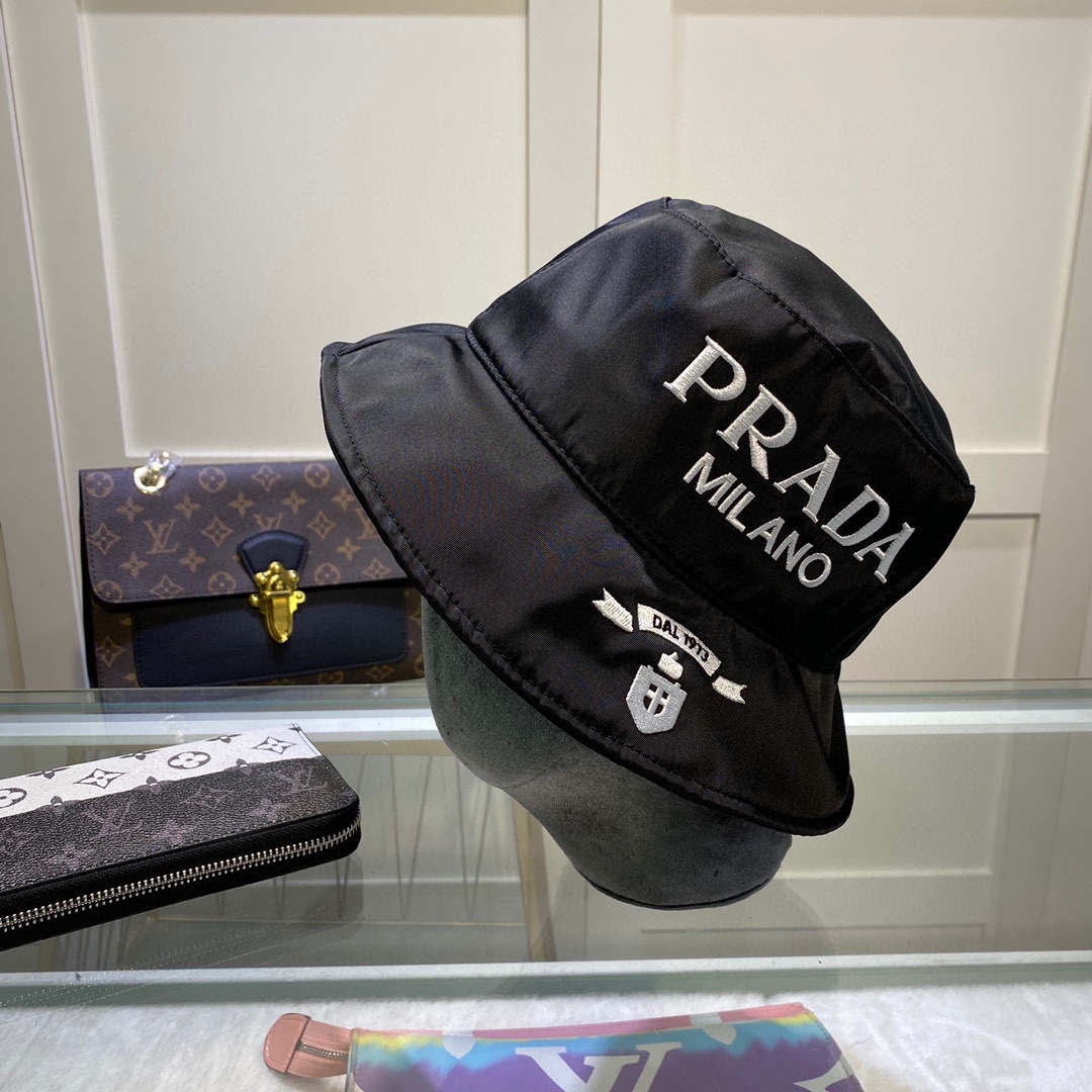 Prada Canvas Bucket Hat - DesignerGu