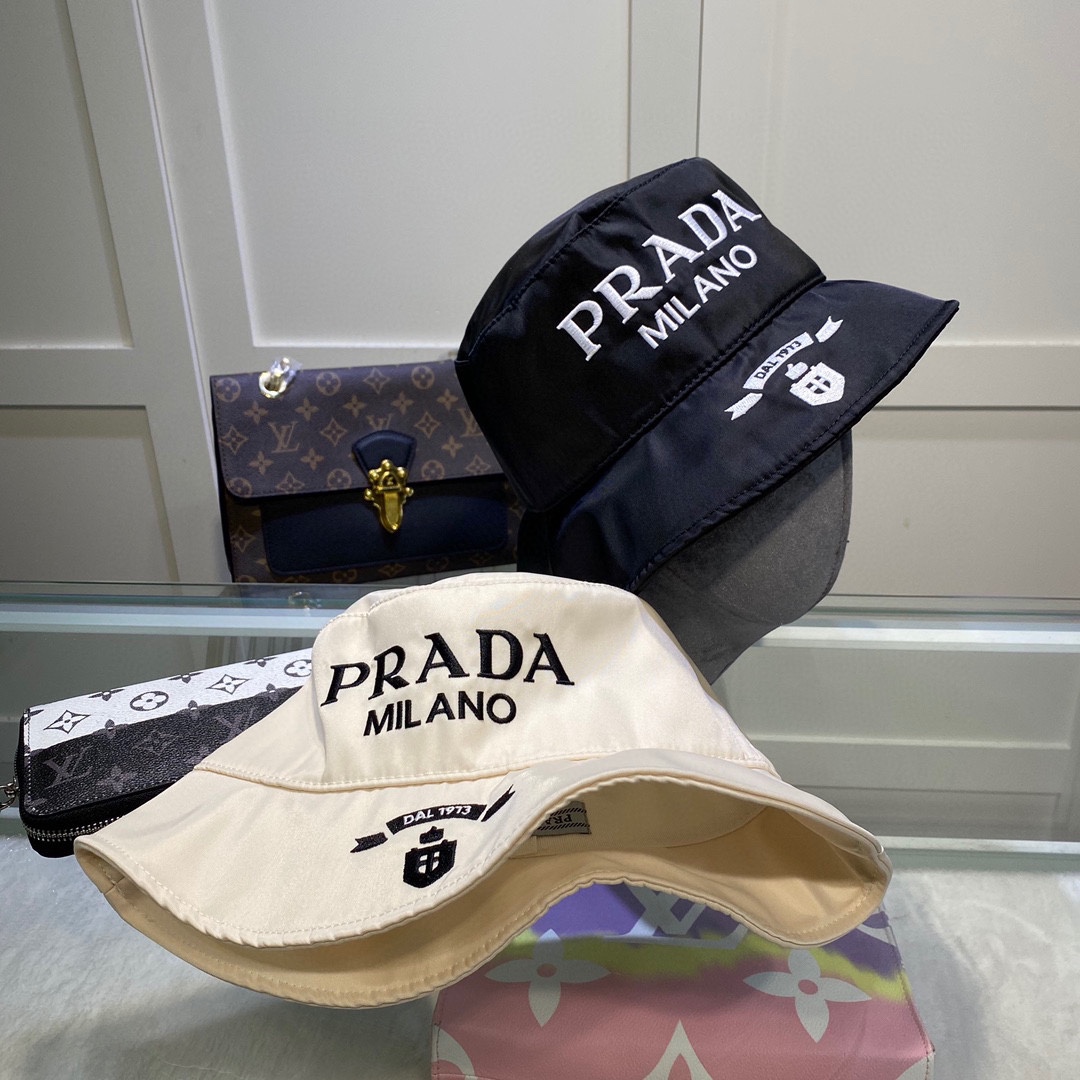 Prada Canvas Bucket Hat - DesignerGu