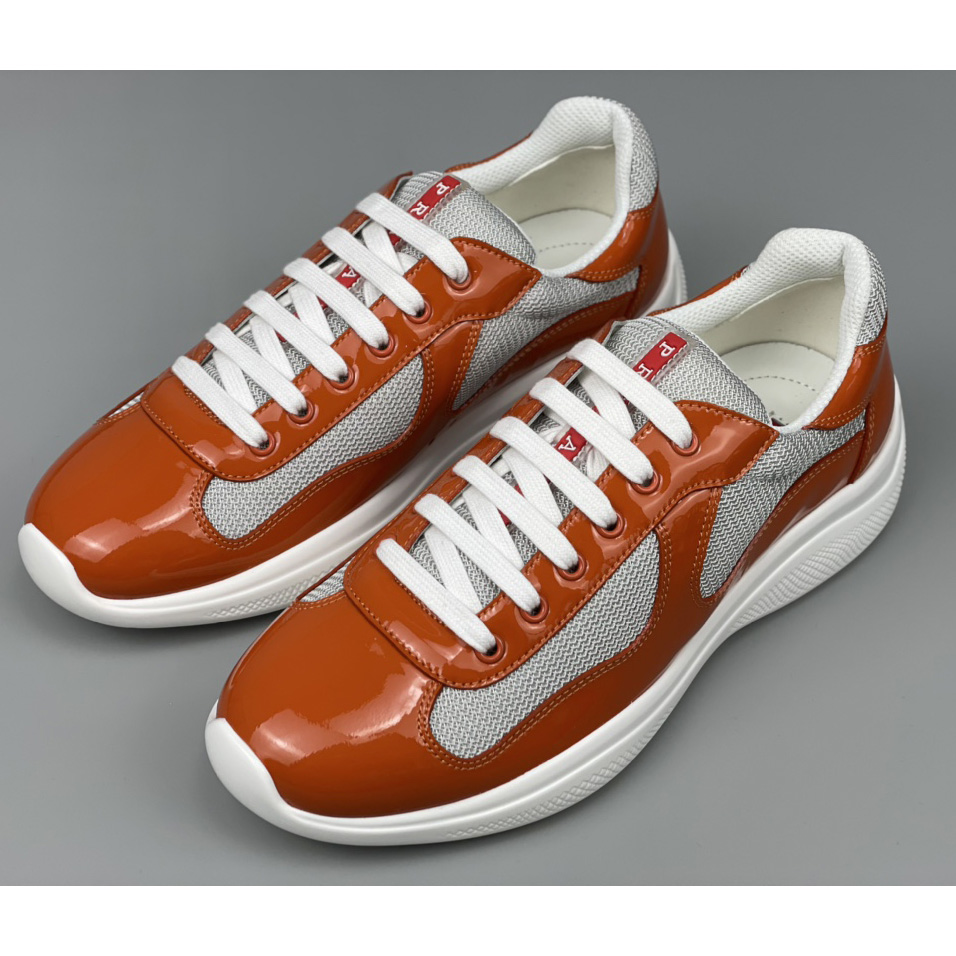 Prada Male America's Cup Sneaker In Orange(upon uk size) - DesignerGu