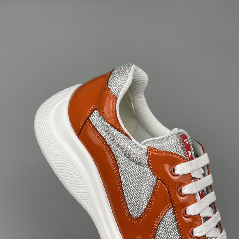 Prada Male America's Cup Sneaker In Orange(upon uk size) - DesignerGu