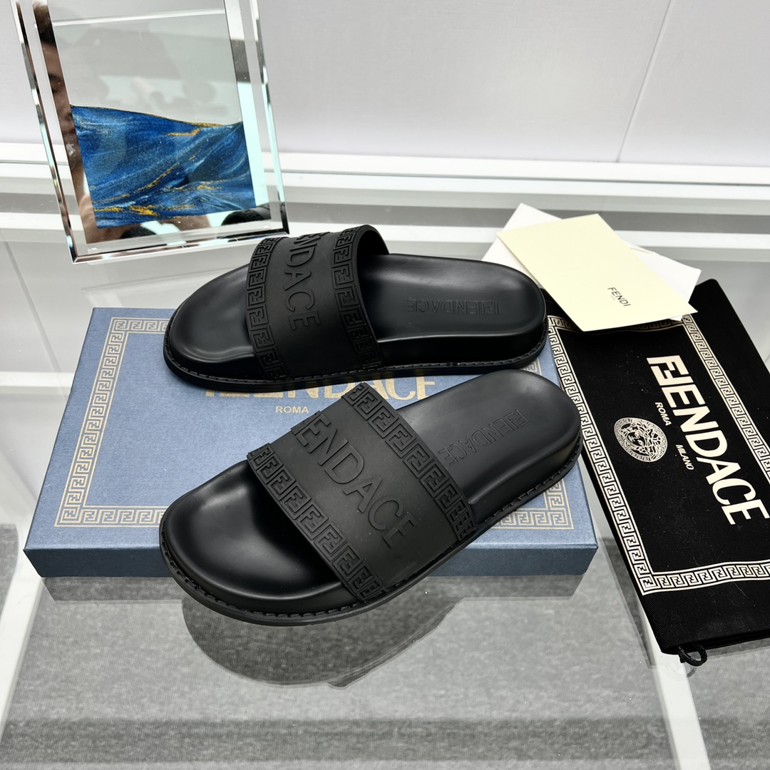 Versace x Fendi Fendace Logo  Sliders - DesignerGu