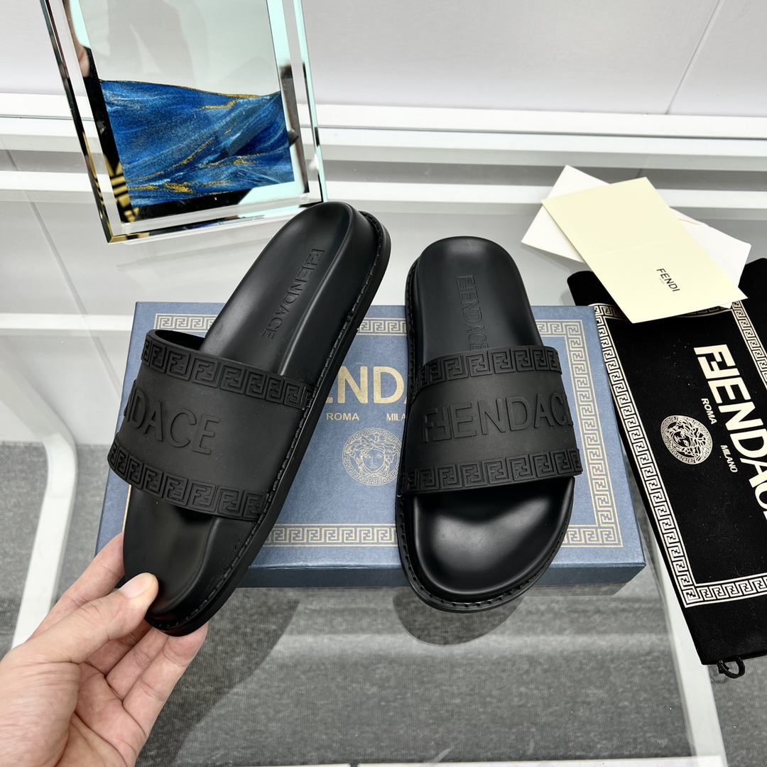 Versace x Fendi Fendace Logo  Sliders - DesignerGu