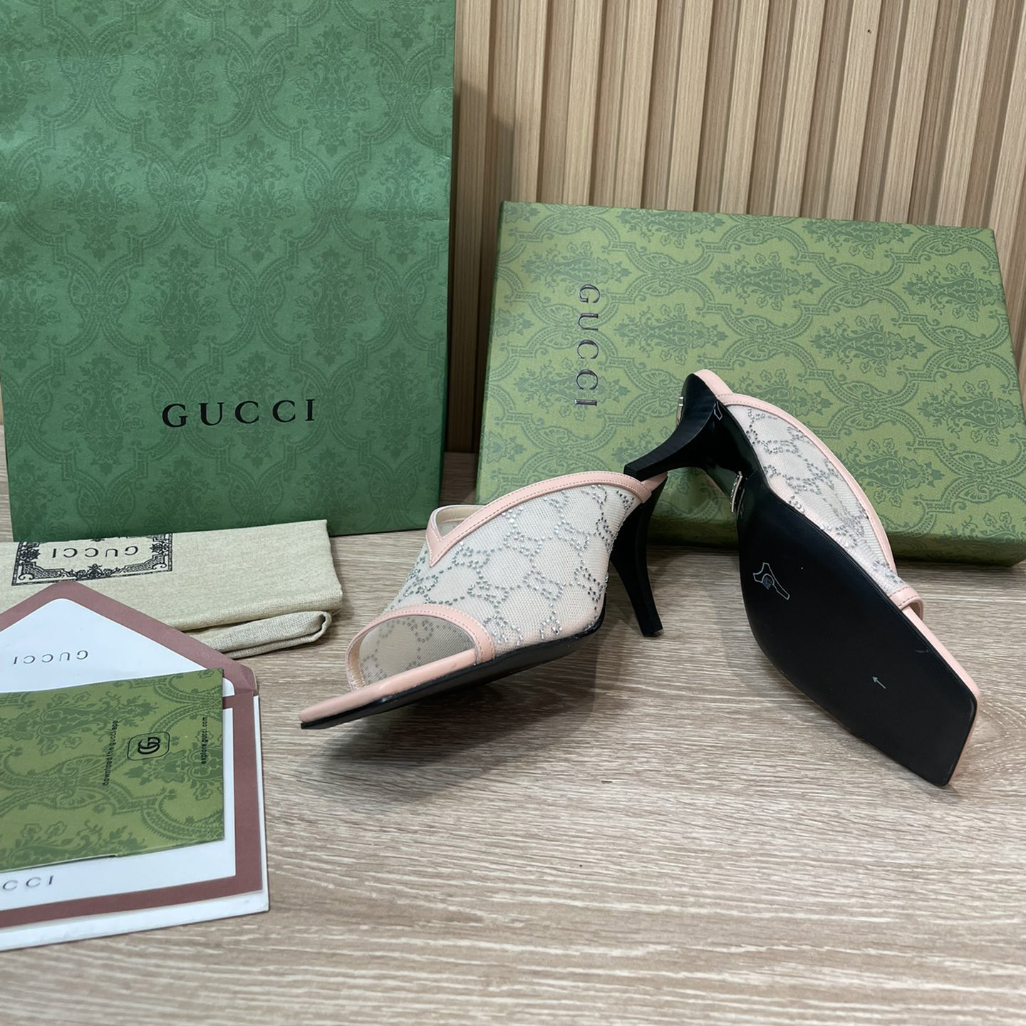 Gucci Women's GG Sandal With Heel Height Of 7.5cm - DesignerGu