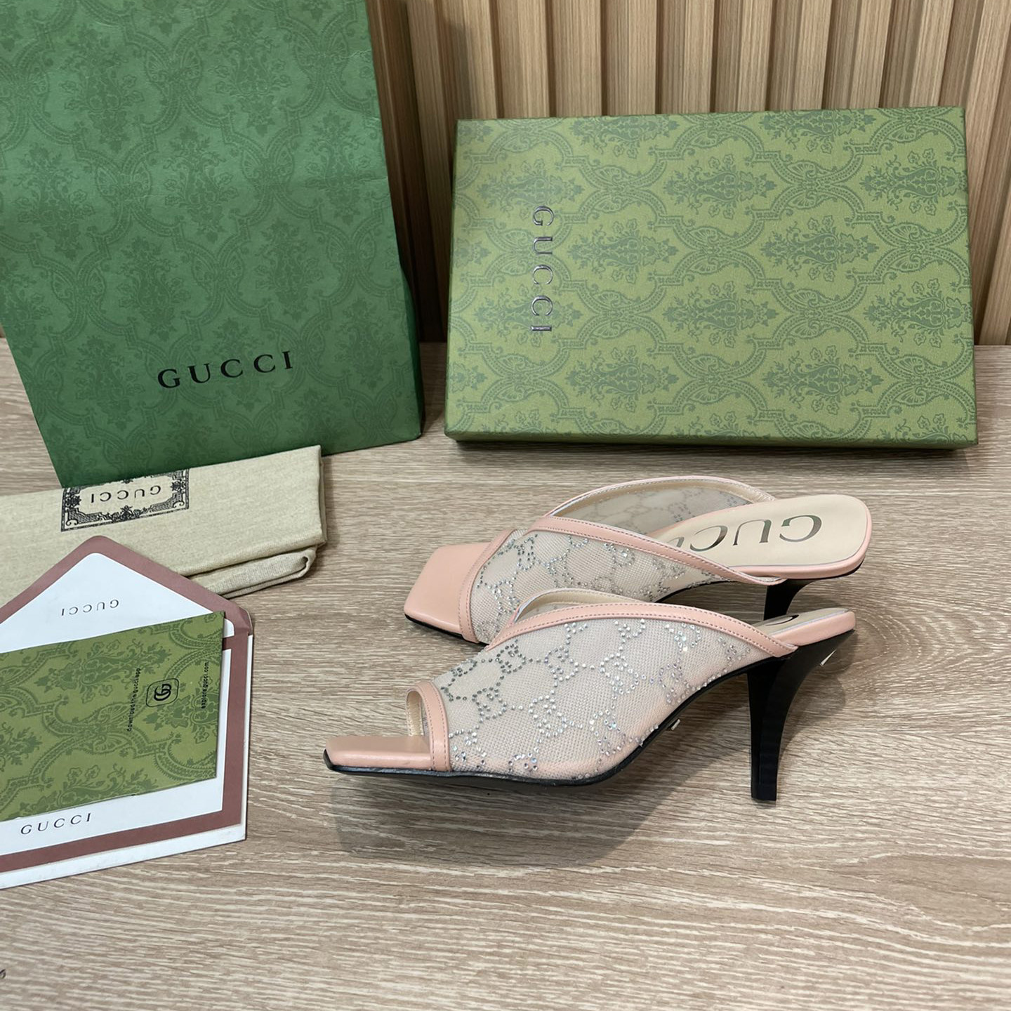 Gucci Women's GG Sandal With Heel Height Of 7.5cm - DesignerGu