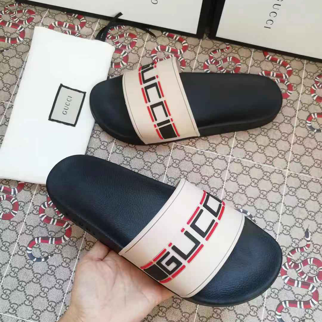 Gucci Logo Slide Sandal - DesignerGu