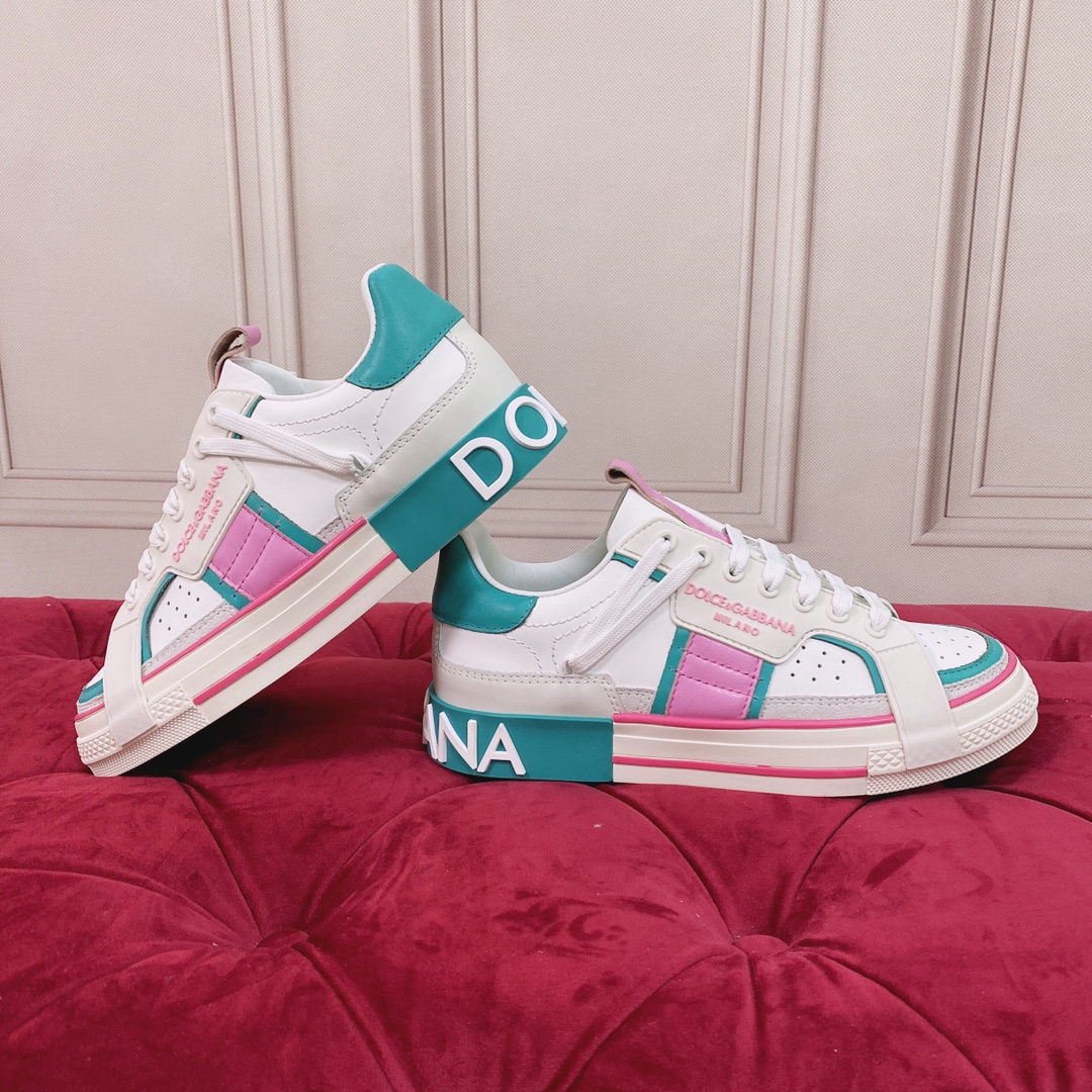 Dolce & Gabbana Mixed-Material Custom 2.Zero Sneakers - DesignerGu