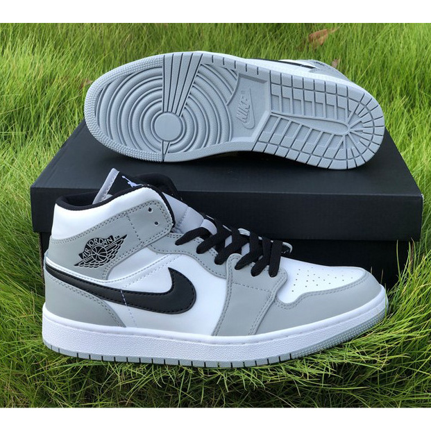 Air Jordan 1 Mid “Light Smoke Grey” Sneaker - DesignerGu