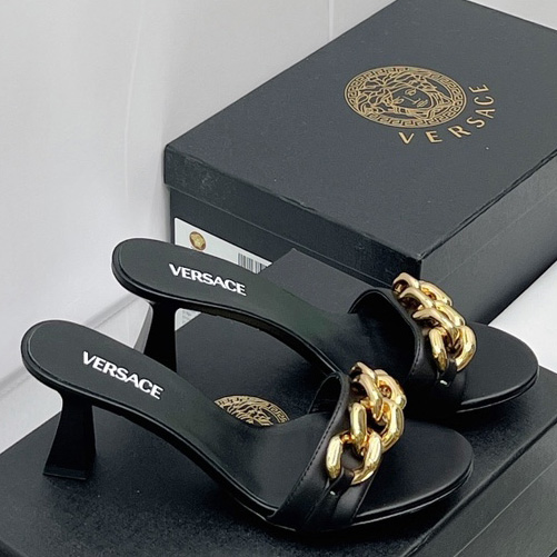 Versace Chain Mid-Heel Sandals— Heel height：70mm - DesignerGu