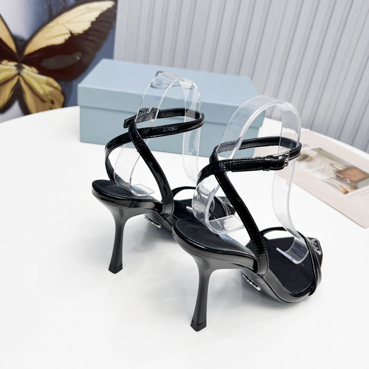 Prada Sandals Heel Height Of 10cm - DesignerGu