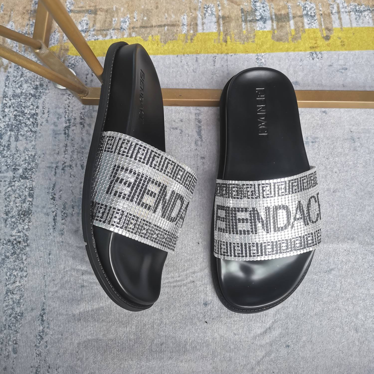 Versace x Fendi Fendace Logo Sandals  - DesignerGu