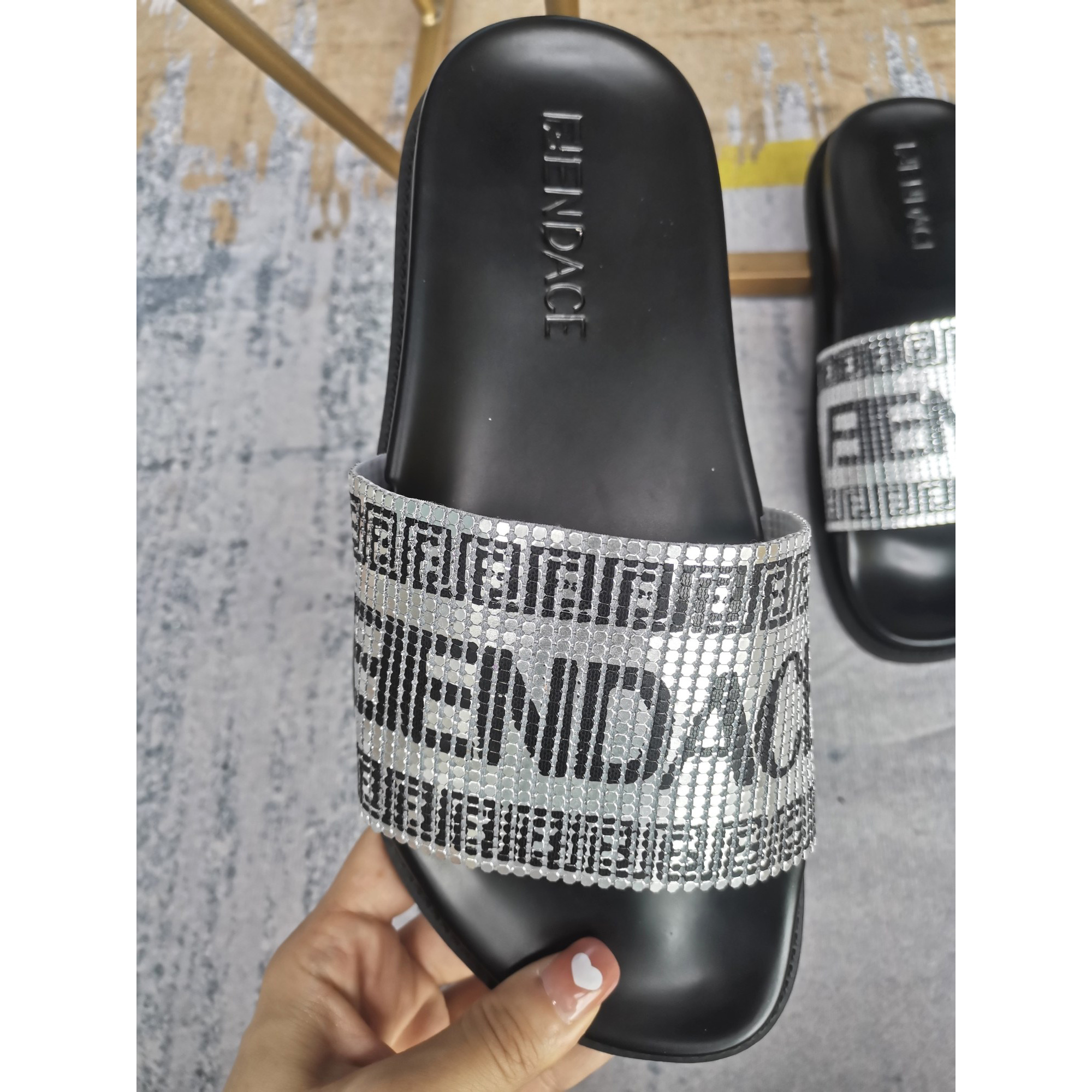 Versace x Fendi Fendace Logo Sandals  - DesignerGu