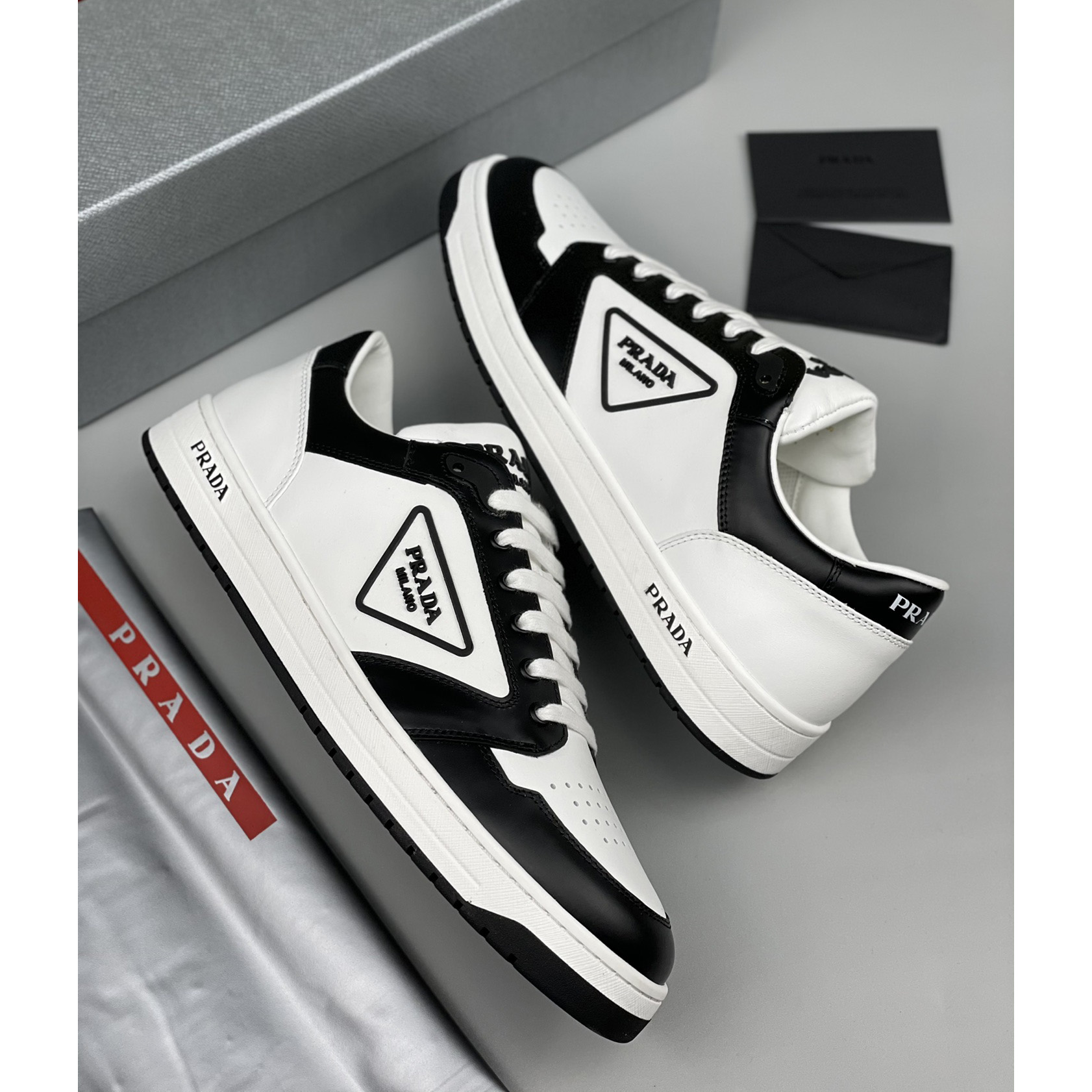 Prada District Leather Sneakers（Upon uk Size） - DesignerGu