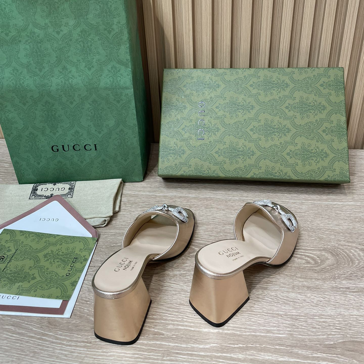 Gucci Women's Gucci Nojum Sandal With Heel Height Of 7.5cm - DesignerGu