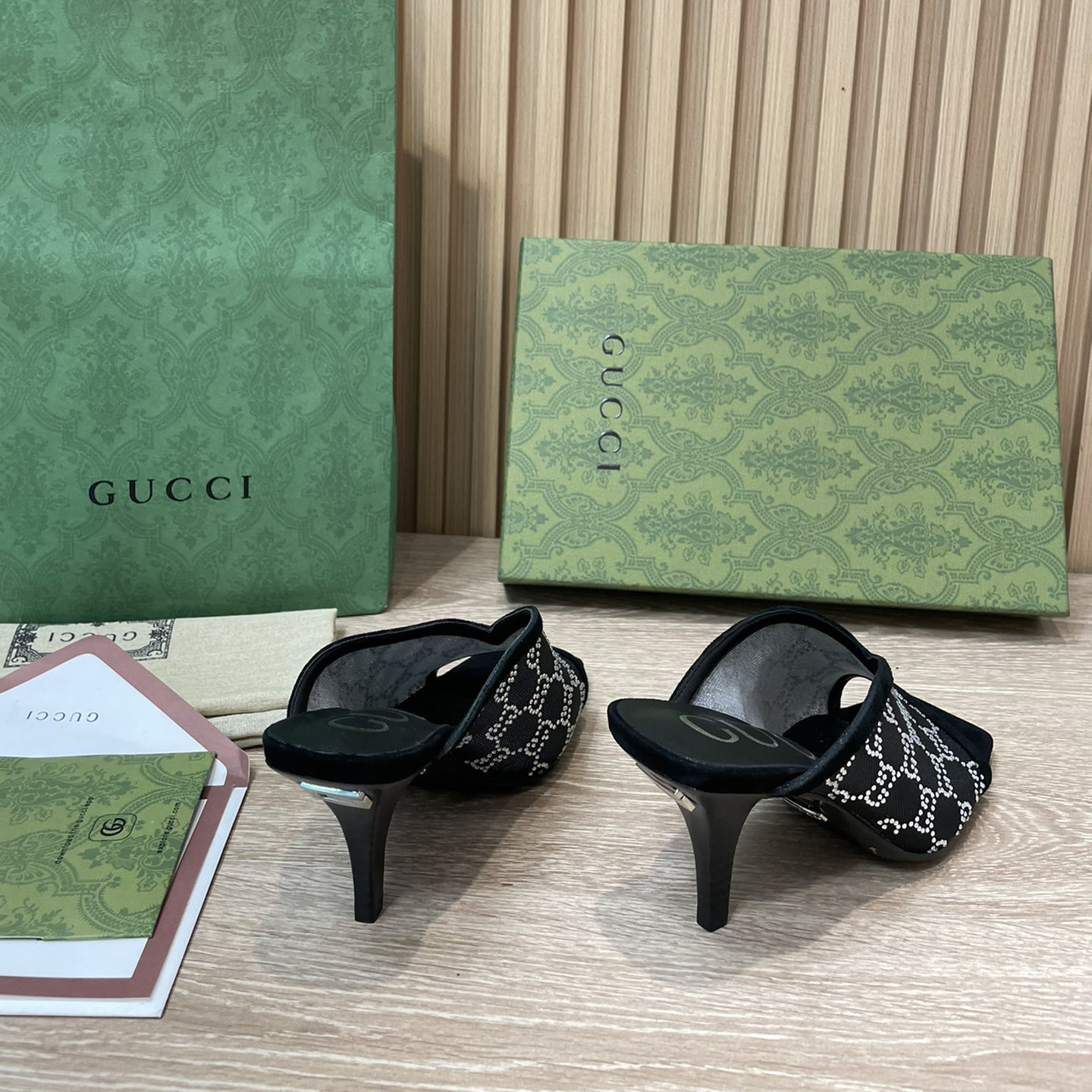 Gucci Women's GG Sandal With Heel Height Of 7.5cm - DesignerGu