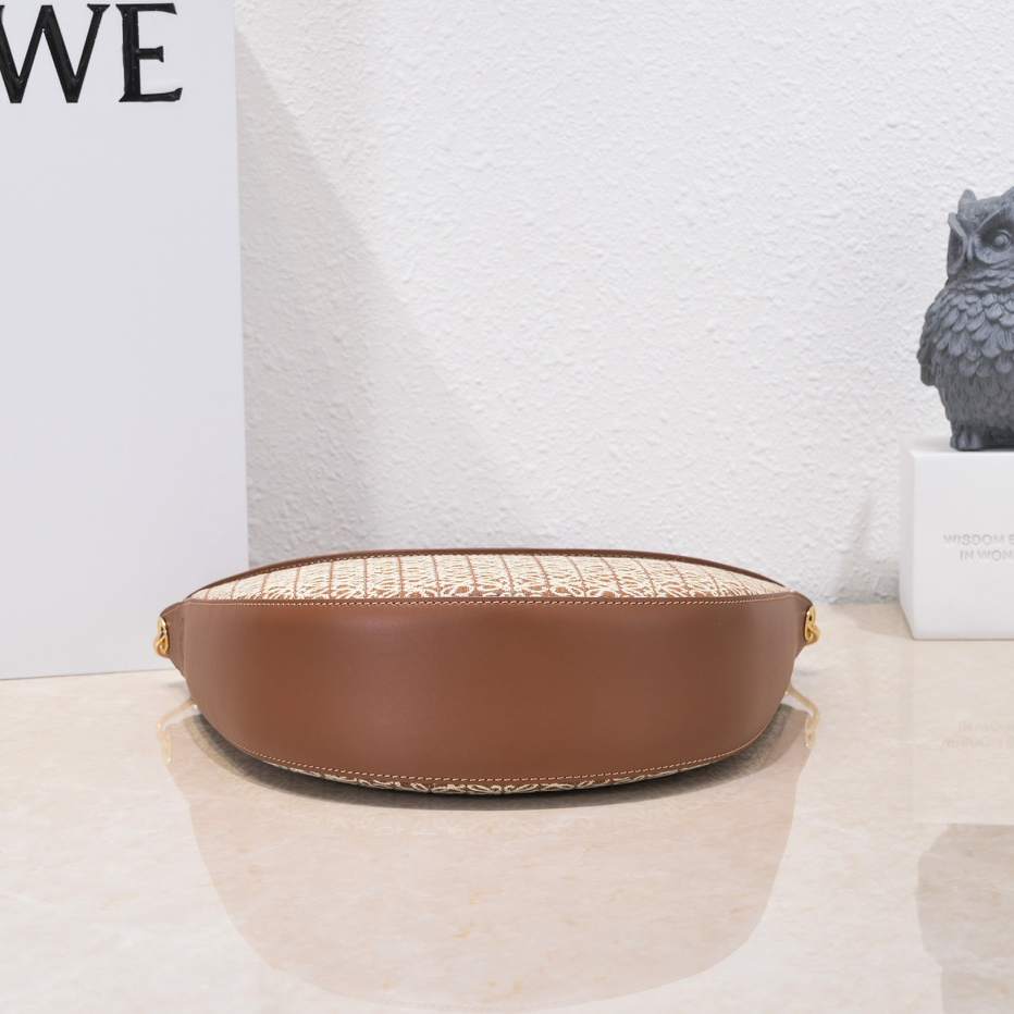 Loewe Luna Bag In Anagram Jacquard And Classic Calfskin(29.5-27-8cm) - DesignerGu