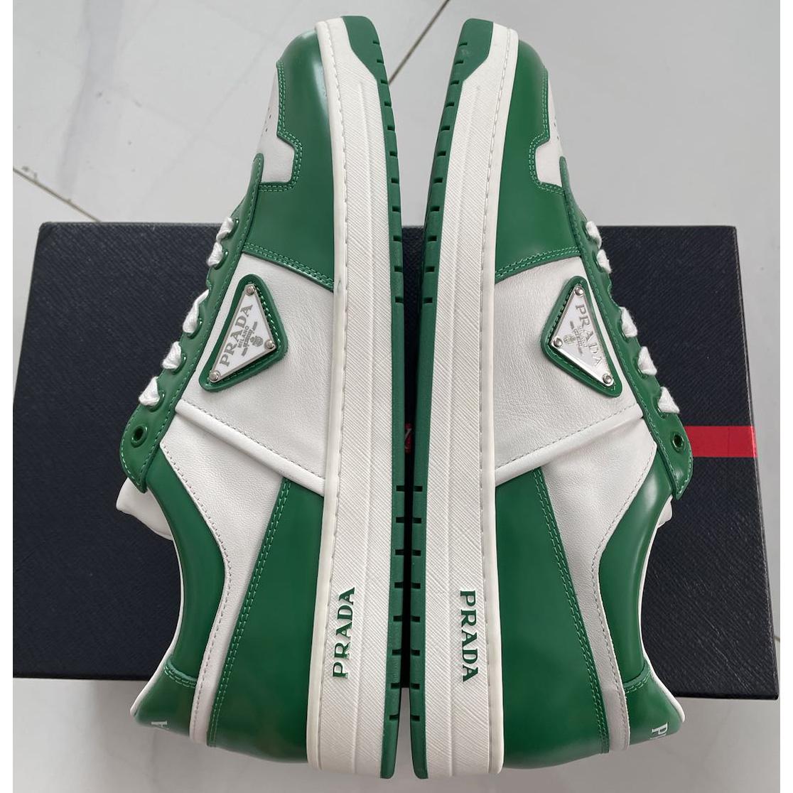 Prada Downtown Leather Sneakers - DesignerGu