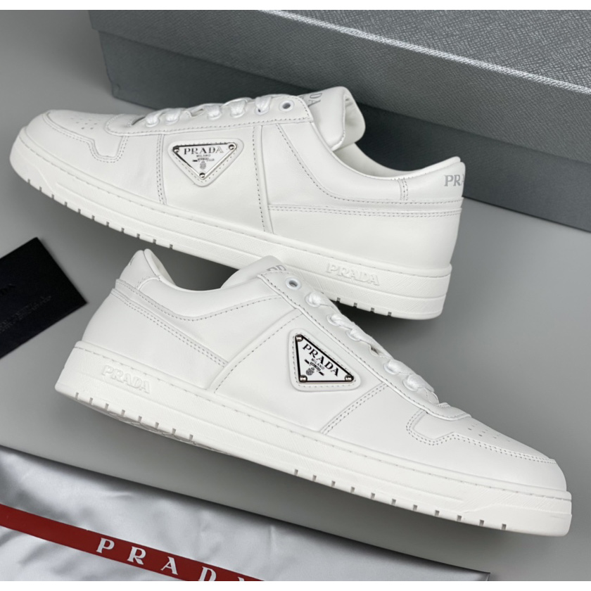 Prada Downtown Leather Sneakers - DesignerGu