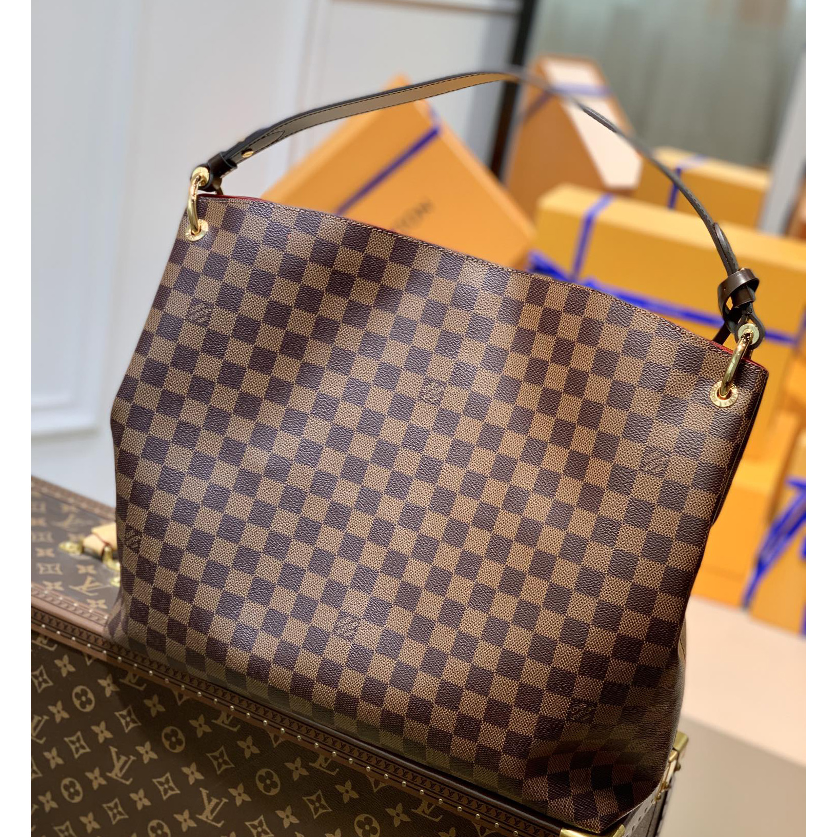 Louis Vuitton Graceful MM Hobo(41-35-14CM) - DesignerGu