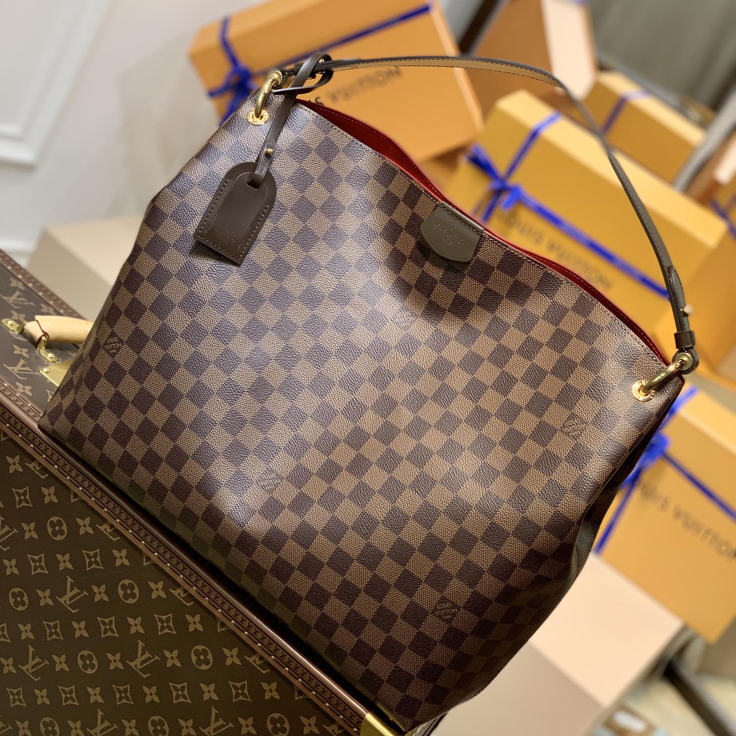 Louis Vuitton Graceful MM Hobo(41-35-14CM) - DesignerGu