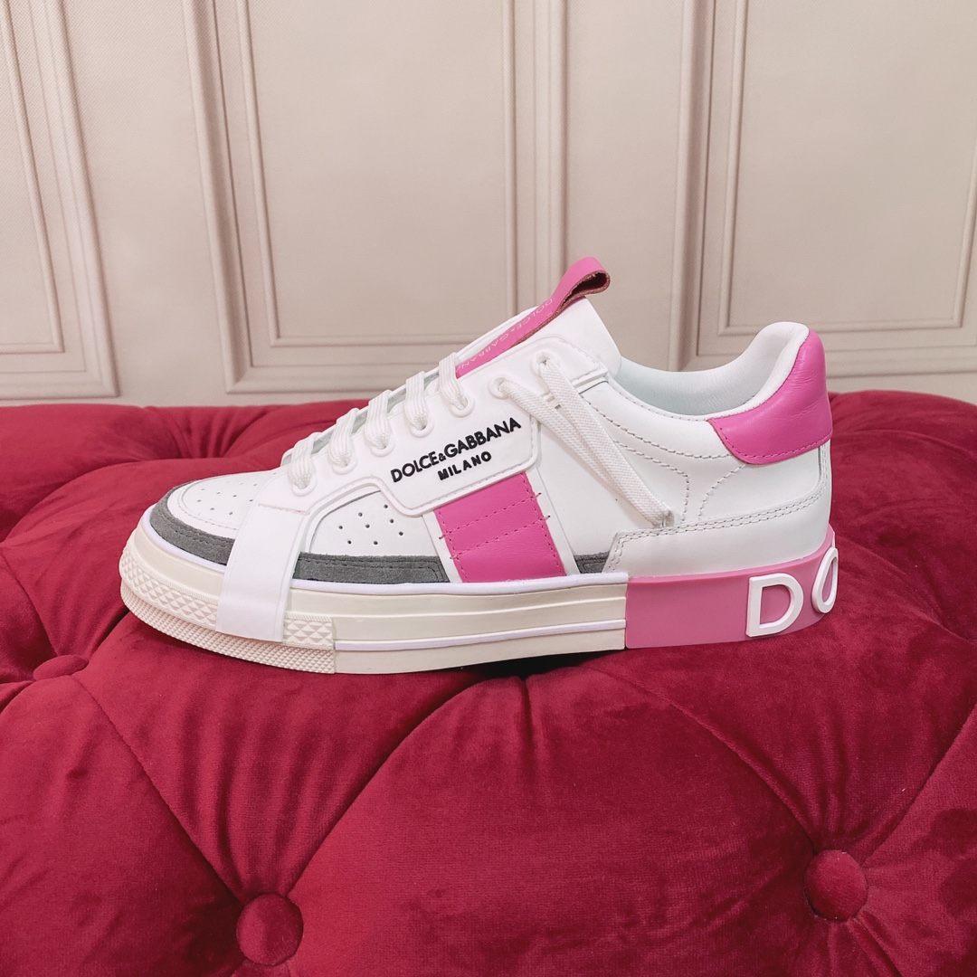 Dolce & Gabbana Calfskin Custom 2.Zero Sneakers With Contrasting Details - DesignerGu