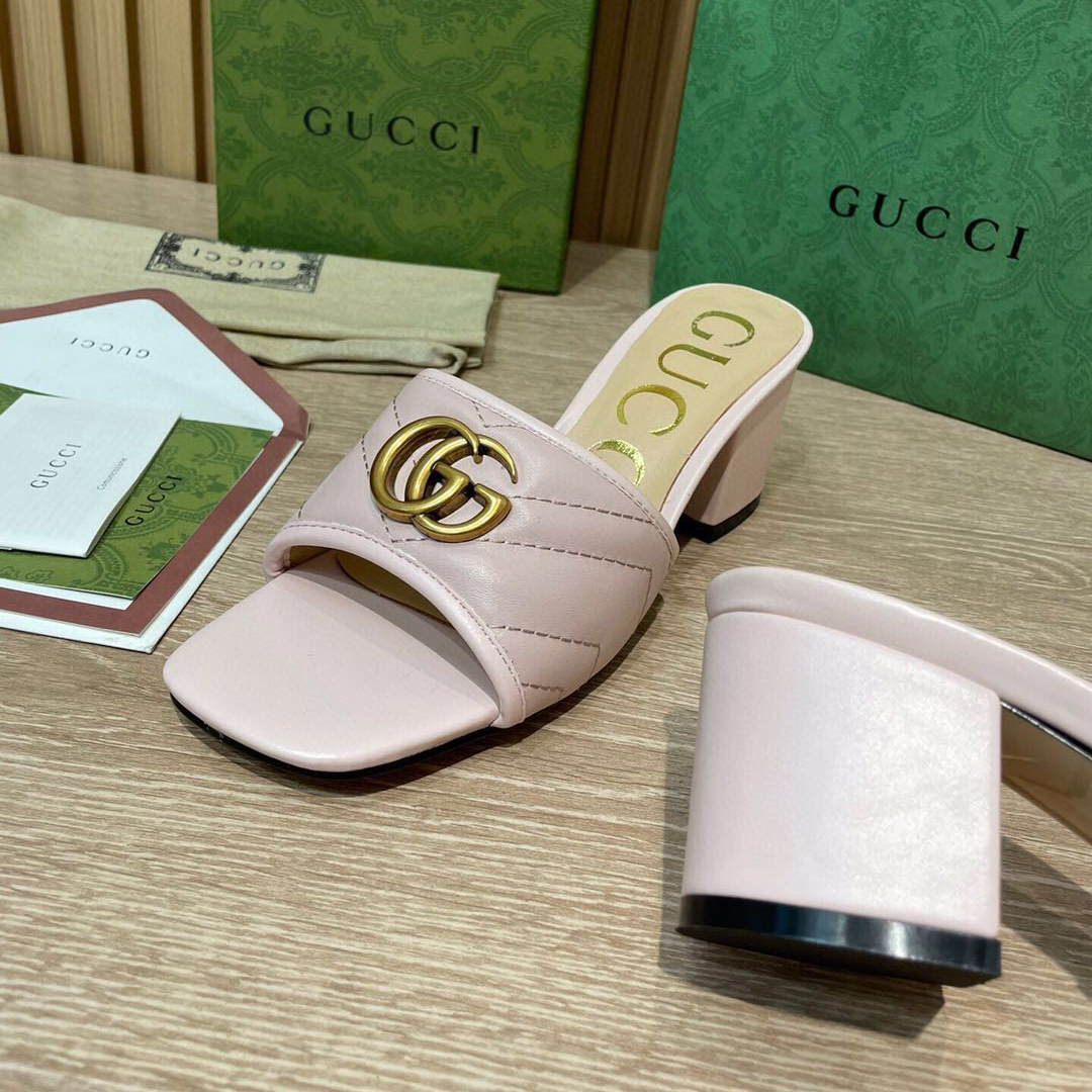 Gucci Women's Double G Slide Sandal  - DesignerGu