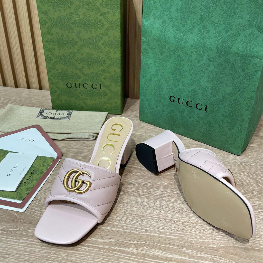 Gucci Women's Double G Slide Sandal  - DesignerGu