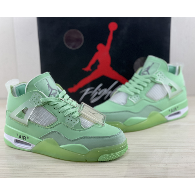 Off White x Air Jordan 4 Sneakers  - DesignerGu