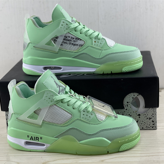 Off White x Air Jordan 4 Sneakers  - DesignerGu