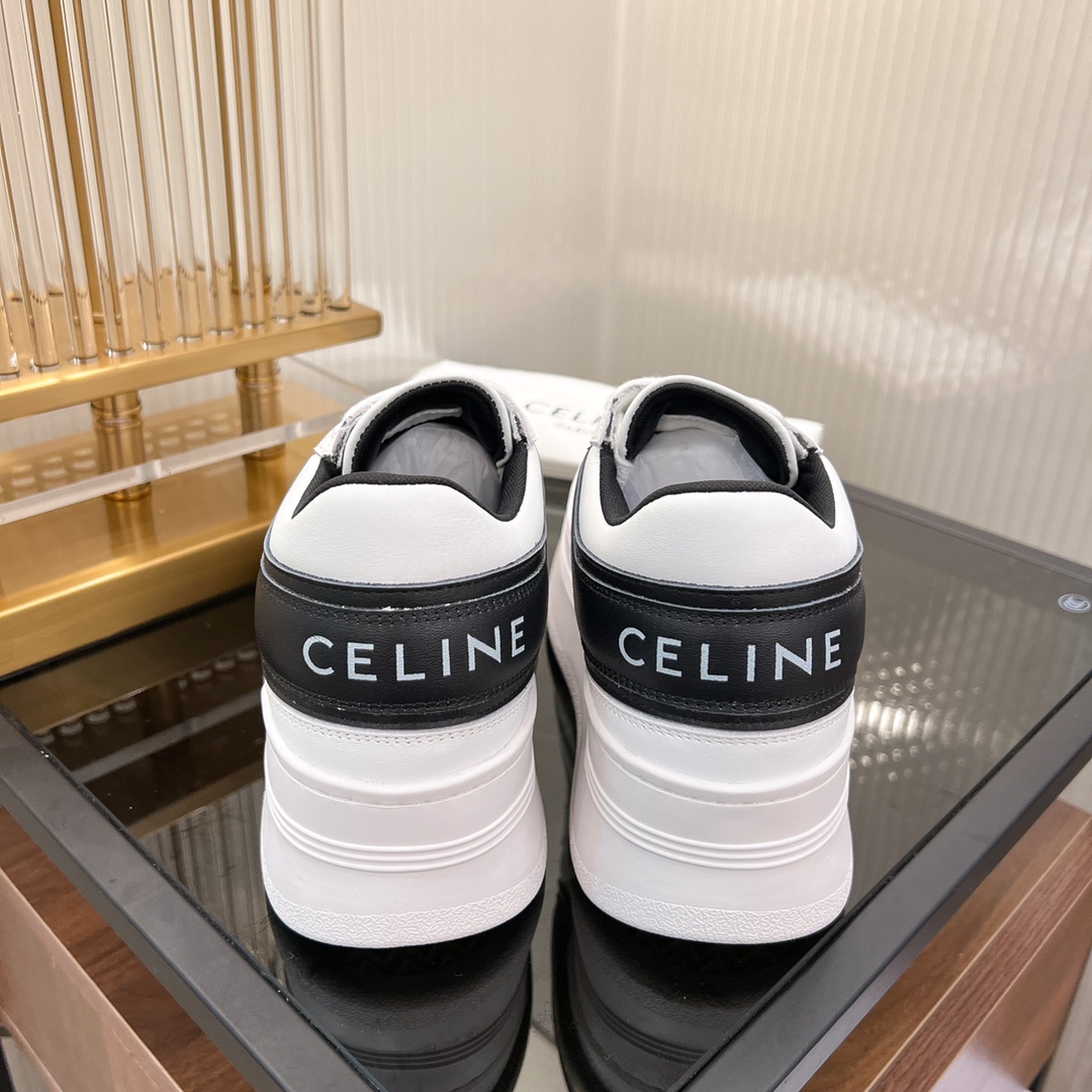 Celine Block Sneakers With Wedge Outsole In Clafskin    - DesignerGu