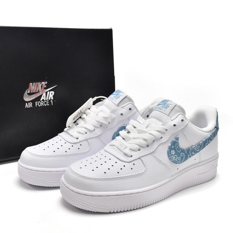 Nike Air Force 1 Low Blue Paisley Sneaker   DH4406-100 - DesignerGu