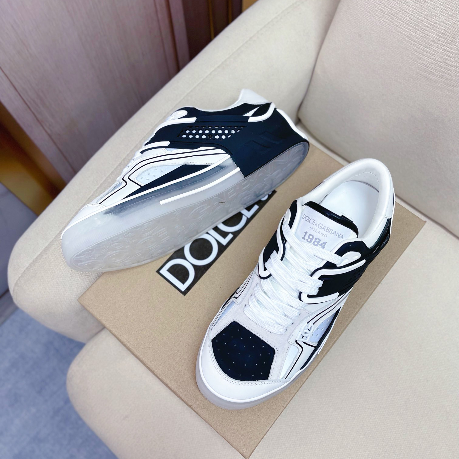 Dolce & Gabbana Calfskin Custom 2.Zero Sneakers - DesignerGu