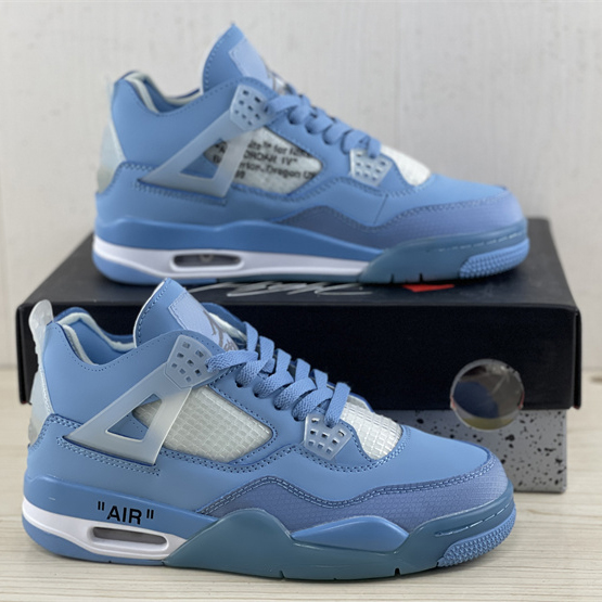 Off White x Air Jordan 4 Sneakers  - DesignerGu